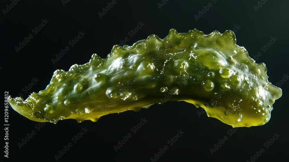 Poster browaria friedmannii sea pickle algae floating in ocean depths with microbial detail and unique text