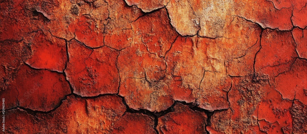 Poster reddish brown cracked tree bark texture background with warm earthy tones and ample empty space for 