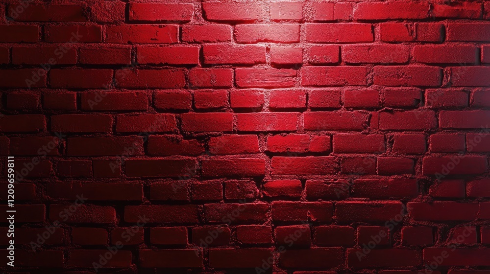 Poster textured red brick wall background with uneven surface and subtle lighting for a vibrant and warm at