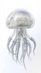 Glass Jellyfish Artistic Rendering Of A Marine Animal