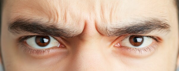 Naklejka premium A close-up of a person's eyebrows, capturing their expressions and the emotions they convey.