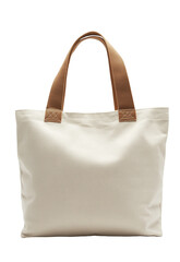 Cotton canvas tote bag, isolated on transparent background