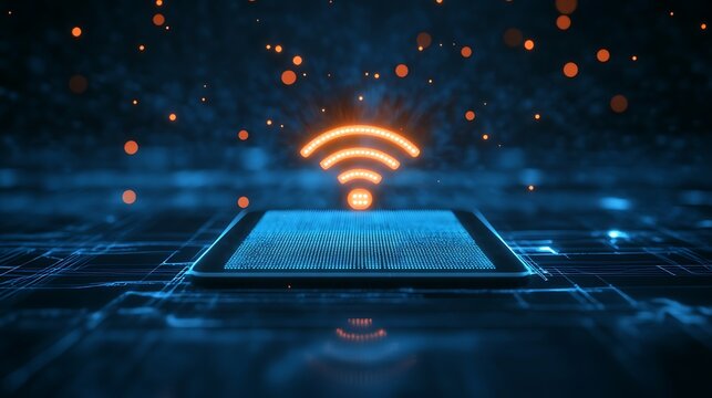 Futuristic Digital Loading Animation on Screen &ndash; Technology in Motion