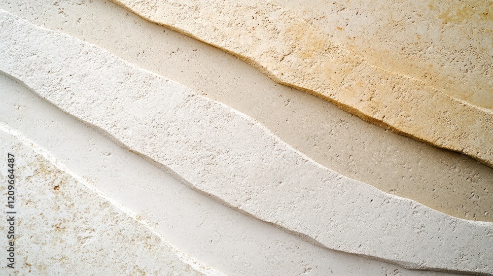 Poster textured sedar selection with neutral tones of white and beige on smooth background for elegant desi