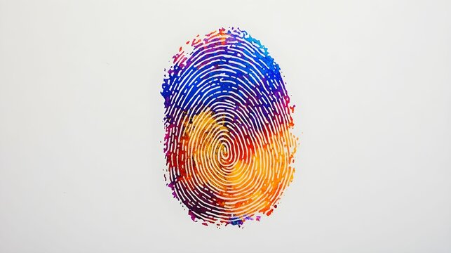 Colorful fingerprint art showcasing creativity and individuality in vibrant hues