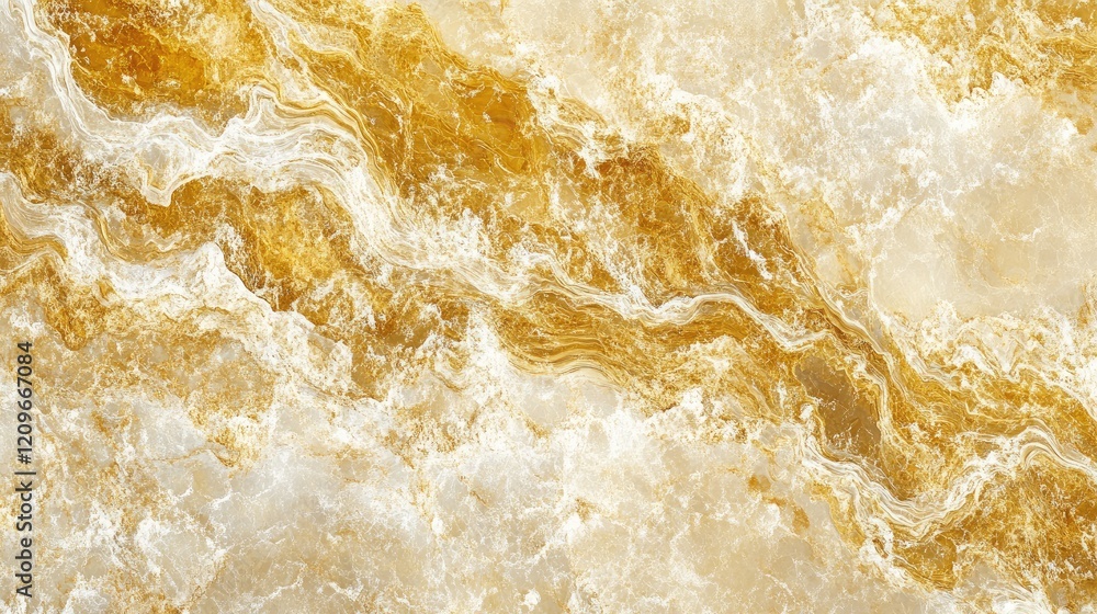 Poster seamless abstract texture of golden sandy waves with fluid patterns resembling high tide beach scene