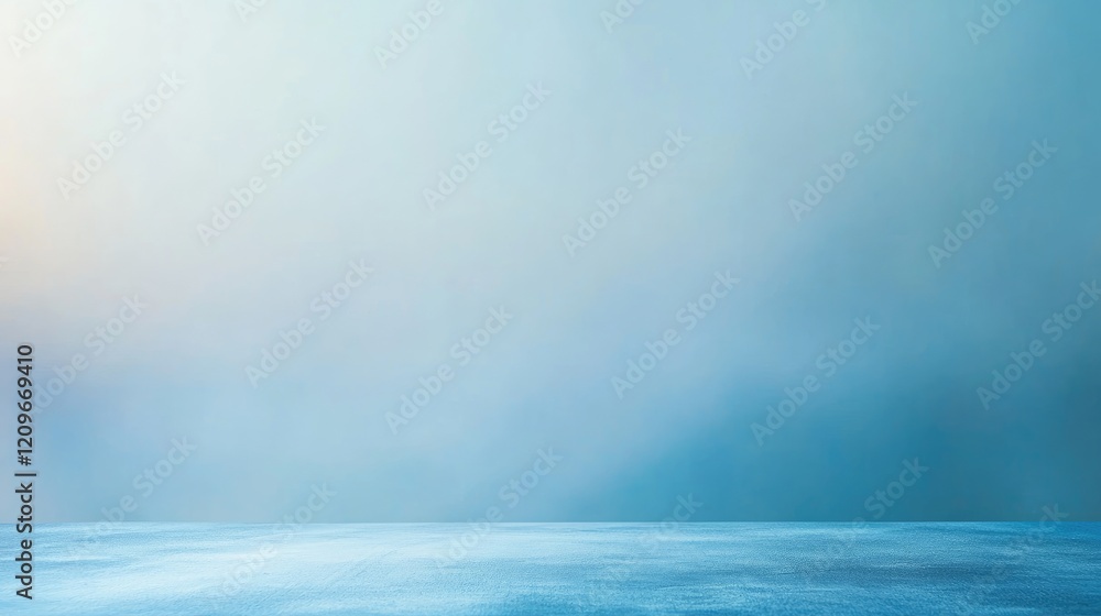 Aufkleber Soft Focused Blue Gradient Background with Text Space Ideal for Minimalistic Designs and Presentations