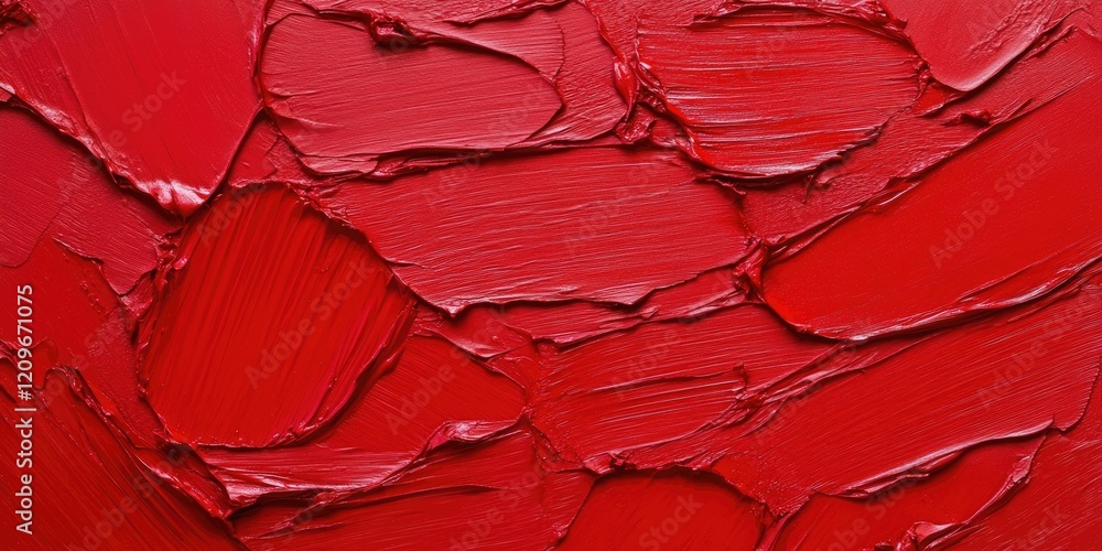 Poster rich textured red surface with bold strokes and varying shades covering the entire frame creating a 