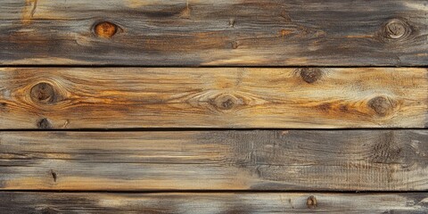 Naklejka premium Vintage wooden backdrop with rich brown tones, featuring textured planks arranged horizontally for design and product display applications.