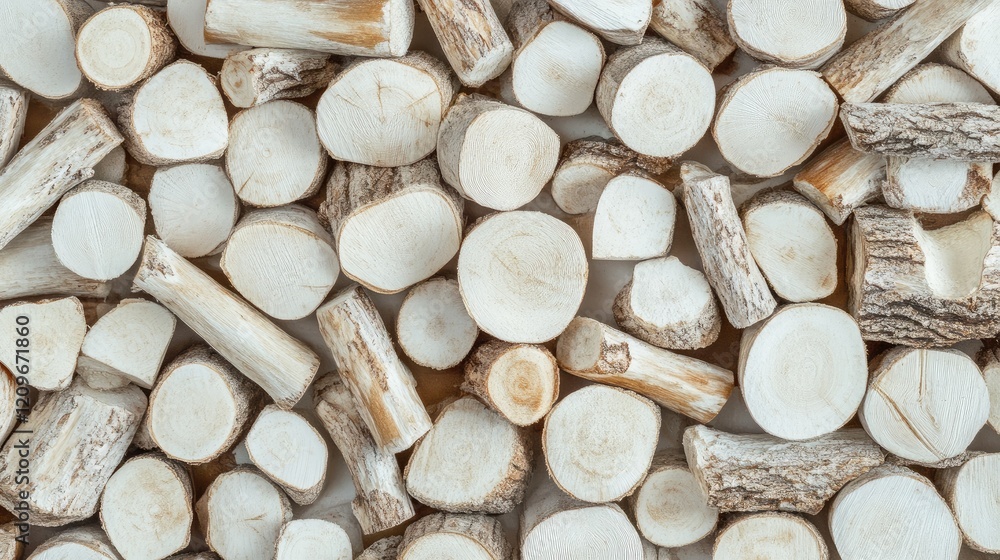Poster seamless top view of white licorice wood texture with natural variations and shapes for use in desig