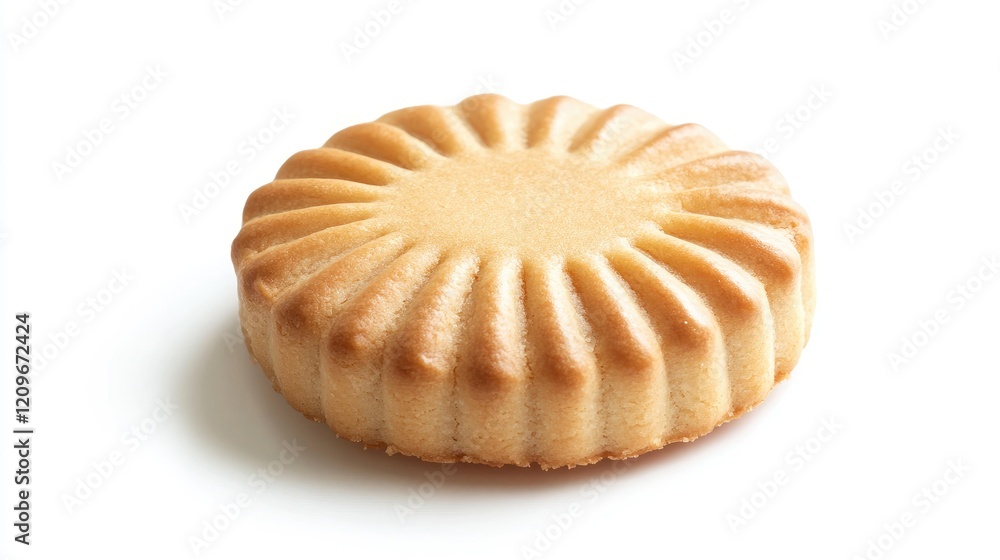 Aufkleber traditional pastry puff cookie isolated against a clean white background showcasing its unique textu