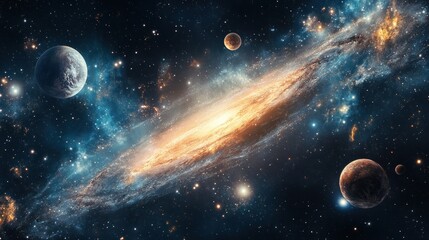 Cosmic Spiral: A Galactic Tapestry
