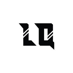 LQ monogram logo design letter text name symbol monochrome logotype alphabet character simple logo