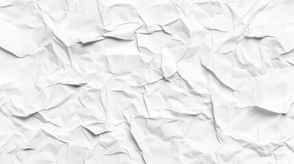 Obraz premium Crumpled White Paper Texture Background for Creative and Design Projects