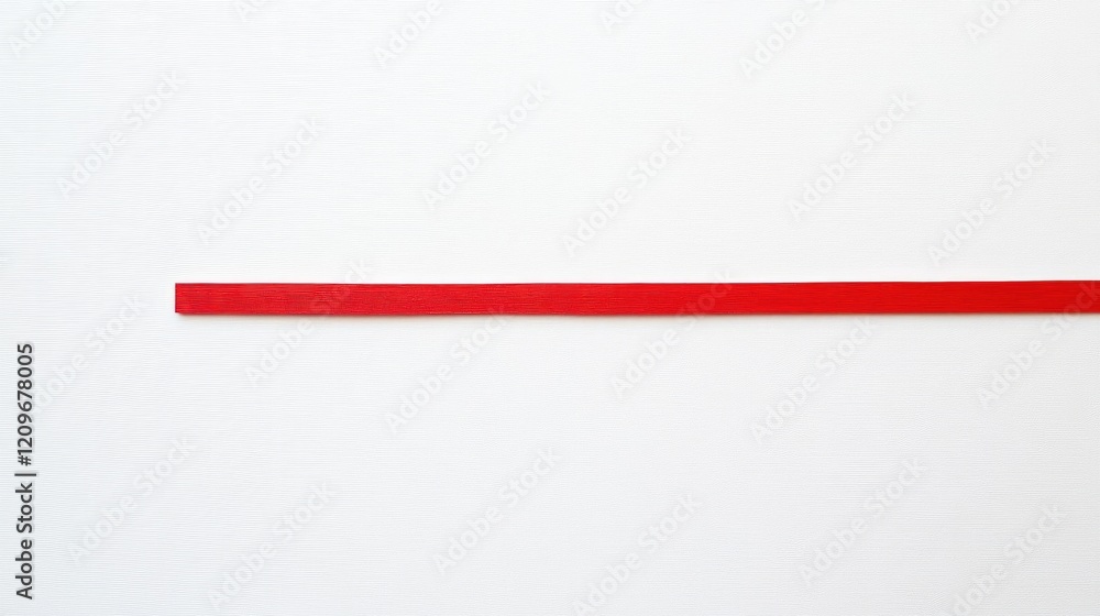 Aufkleber Minimalist design featuring a single red line on a white canvas creating space for text and artistic expression in contemporary decor.