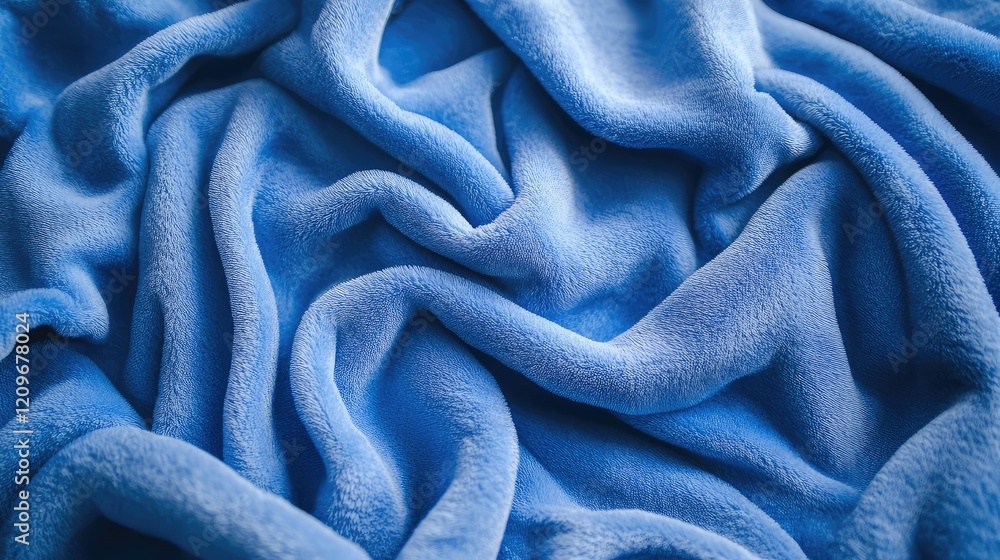 Aufkleber Soft sky blue fleece fabric with a smooth texture, creating a cozy backdrop ideal for vintage design concepts, featuring gentle folds and a plush appearance.