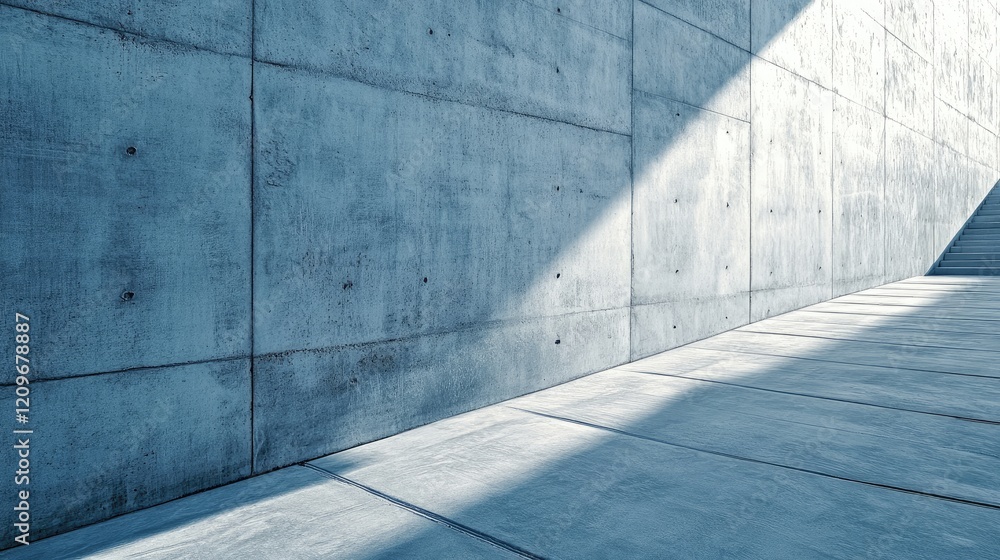 Aufkleber minimalist concrete wall with gradient shadows for modern design elements and backgrounds in archite