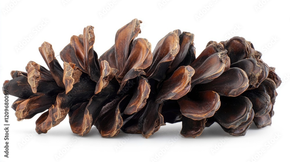 Poster textured pine cone isolated on white background showcasing natural features and details perfect for 