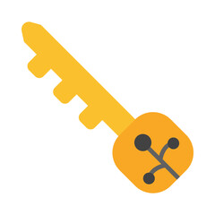 Key flat icon