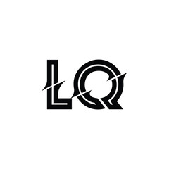 LQ monogram logo design letter text name symbol monochrome logotype alphabet character simple logo