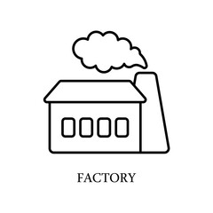 Icon a factory, isolated against a clean background.