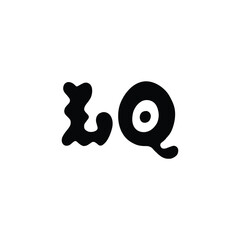 LQ monogram logo design letter text name symbol monochrome logotype alphabet character simple logo