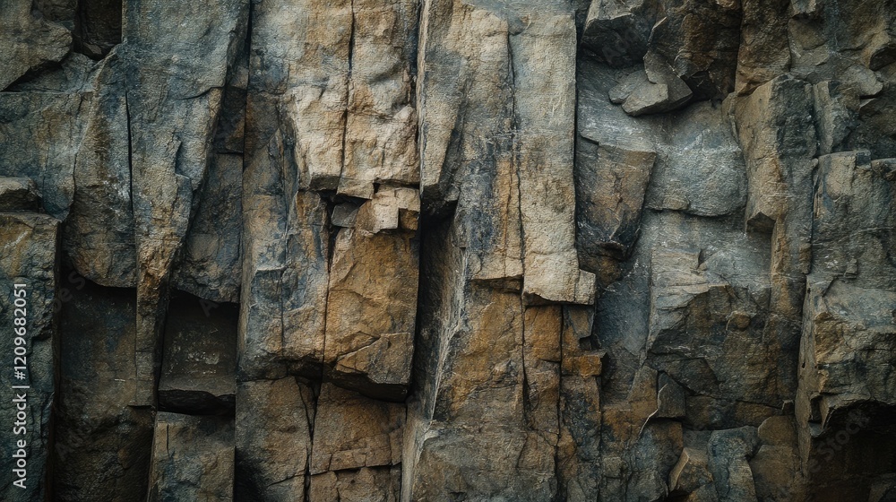 Poster textured steep rock wall with intricate patterns and natural color variations suitable for backgroun