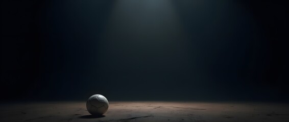 Soccer Ball Spotlight Dramatic Image Download