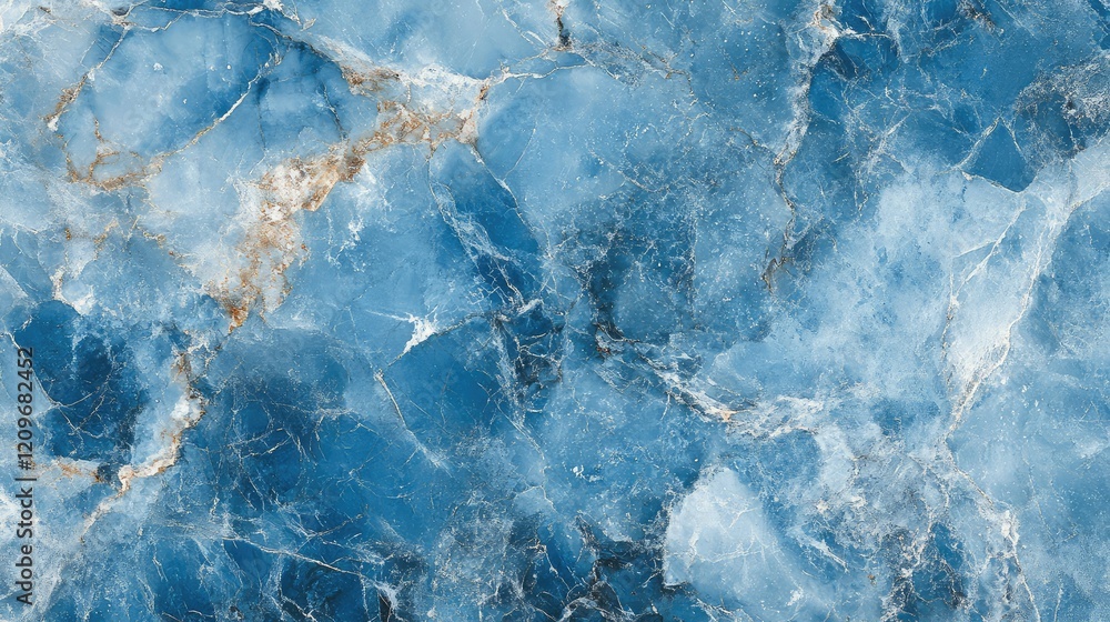 Poster textured sky blue marble surface with intricate veins and crystalline patterns ideal for elegant bac