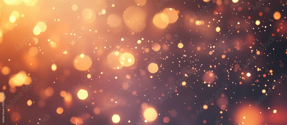 Poster Warm soft bokeh candlelight background creating an inviting atmosphere ideal for relaxation and setting a calming mood