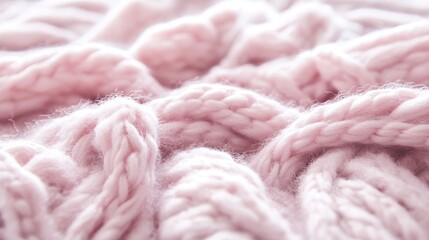 Soft pink knitted fabric texture with a cozy and warm atmosphere perfect for fashion and home textiles showcasing comfort and style.