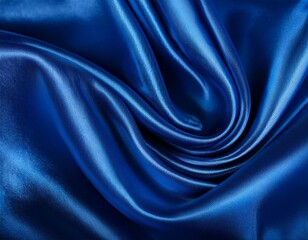 Obraz premium Dark blue silk satin background. Bright folds on a shiny fabric