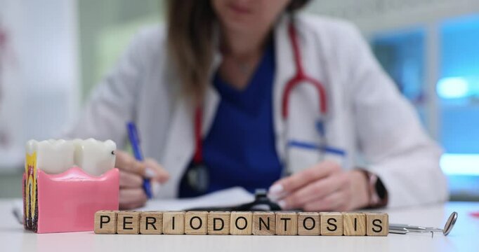 A dedicated medical professional comprehensively studies periodontosis, focusing on dental health and its treatment