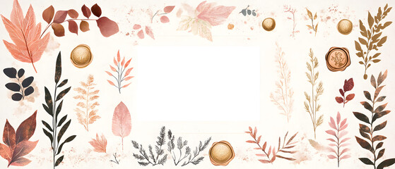 Playful and romantic wedding couple illustrations concept and wedding accessories in hand-drawn.