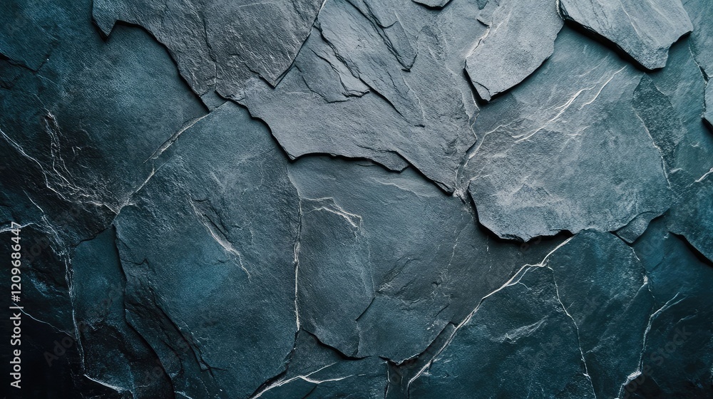 Poster gray slate stone texture background for exterior design concepts featuring layered rock formations, 