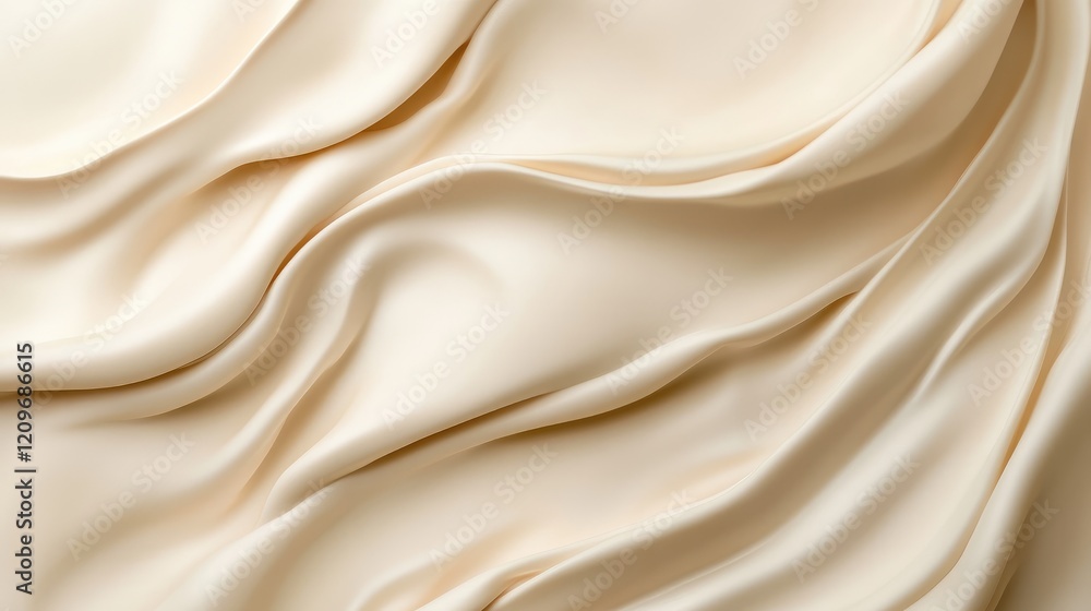 Poster elegant soft beige fabric texture with gentle folds suitable for backgrounds and textile designs