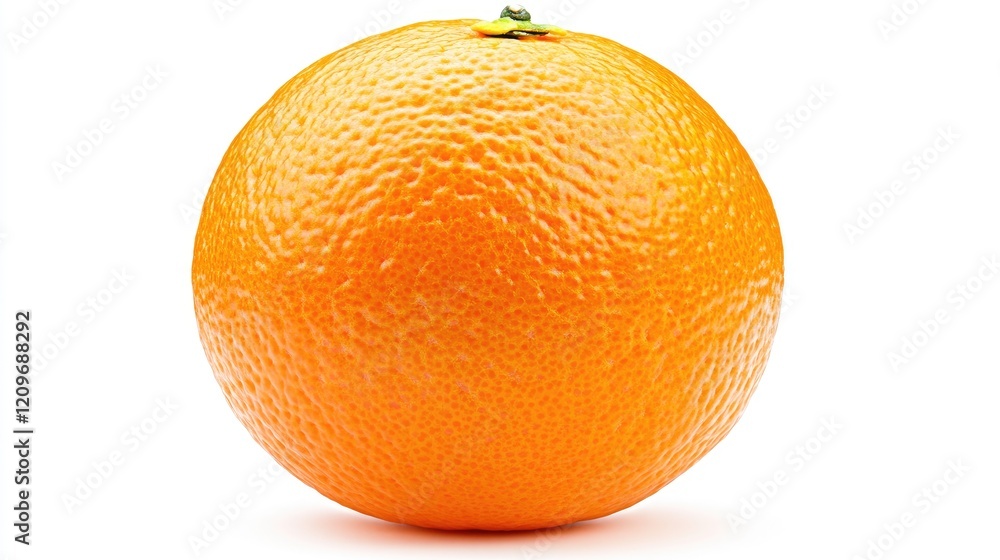 Poster fresh orange tangerine on a clean white background highlighting its texture and vibrant color for cu