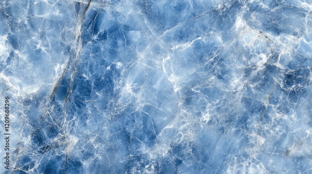 Aufkleber Sky Blue Abstract Marble Surface with Subtle Veins and Textured Patterns Suitable for Backgrounds and Design Elements