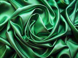 Obraz premium Elegant Green Silk Fabric Texture - Luxury Smooth Satin Cloth Background