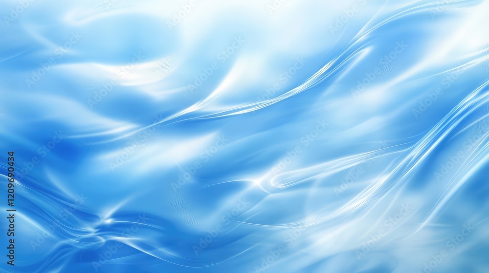 Aufkleber Elegant soft sky blue satin silk fabric background with smooth flowing textures ideal for abstract design and textile concepts.