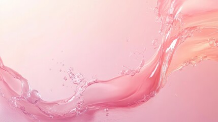 Soft Pastel Pink and Yellow Water Splash Background with Text Space for Elegant Designs