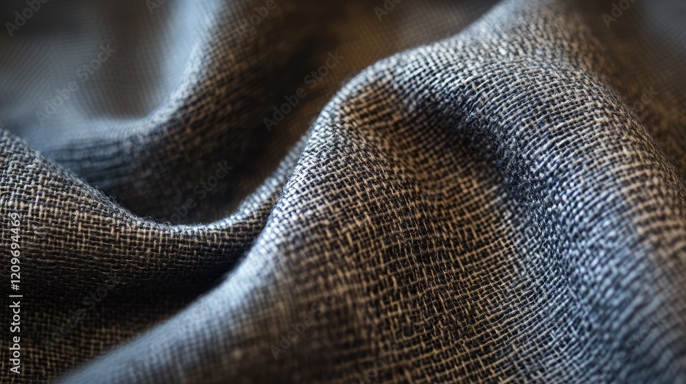 Poster elegant close-up of soft black fabric texture showcasing subtle weave patterns and gentle folds refl