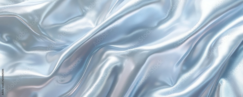 Poster abstract silver metallic texture with smooth gradients and soft light.