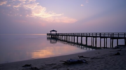 Fototapeta premium Twilight Harbor Serenity