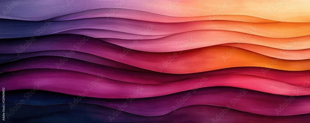 Poster sunset watercolor concept. vibrant waves of color blend seamlessly, creating a dynamic visual experi