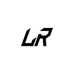 Obraz premium LR monogram logo design letter text name symbol monochrome logotype alphabet character simple logo