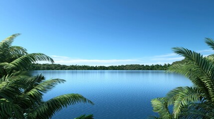 Tropical Lake Serenity