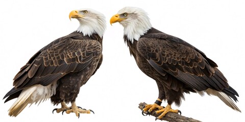Obraz premium collection set of two bald eagles