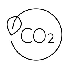 Ecology and Nature Green Icon. Concept of Green Technology, Climate Change, Environmental Sustainability Symbol in Minimal Style. Editable Stroke Vector Illustration Line Icon