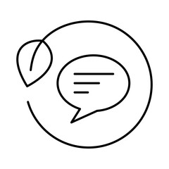Ecology and Nature Green Icon. Concept of Green Technology, Climate Change, Environmental Sustainability Symbol in Minimal Style. Editable Stroke Vector Illustration Line Icon